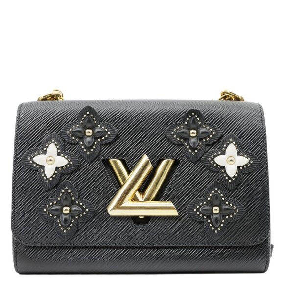 Louis Vuitton  Twist Limited Edition Flower MM Epi Leather Crossbody Bag Black - Picture 1 of 14